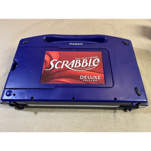 Scrabble Deluxe Edition Rotating Board. All Components Complete With All Letters - Picture 6 of 10